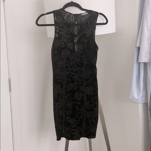 Free people lace detail velvet dress